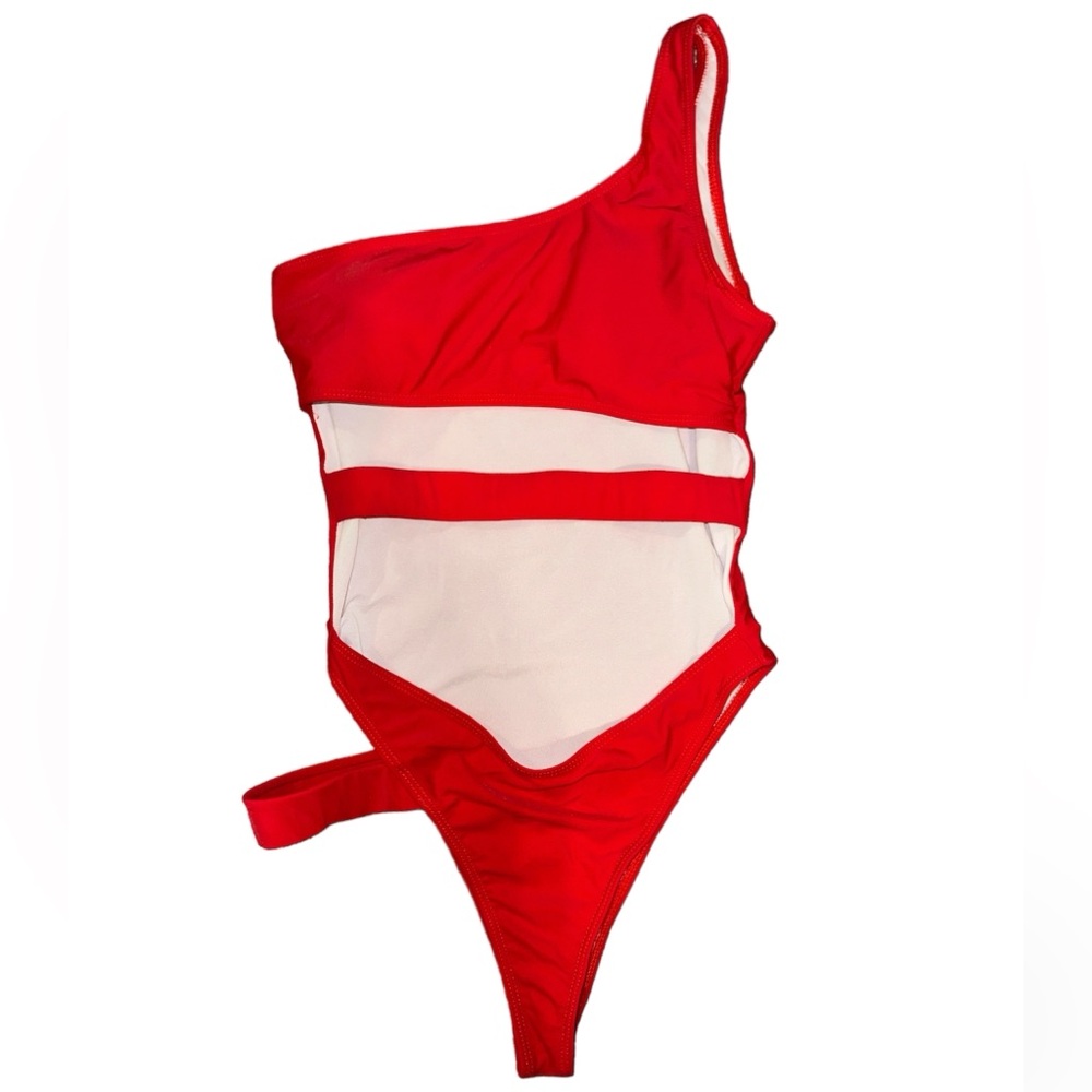Small Red one piece with cutouts